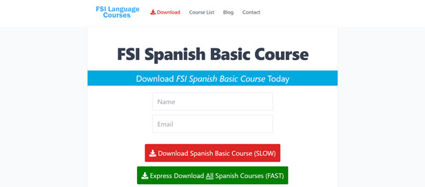 FSI Spanish free Spanish courses online