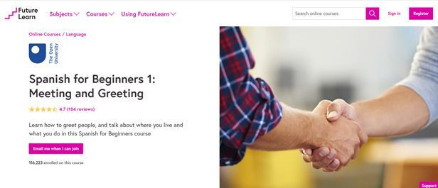 FutureLearn free Spanish courses online