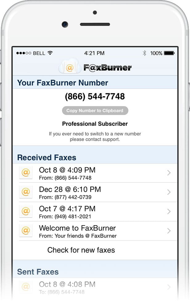 fax to email iphone app